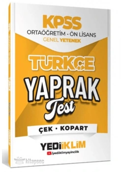 Kpss Ortaöğretim Önlisans Gy Türkçe Yaprak Test Yediiklim
