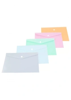 Kraf Çıtçıtlı Dosya A4 Pastel Asorti 1279
