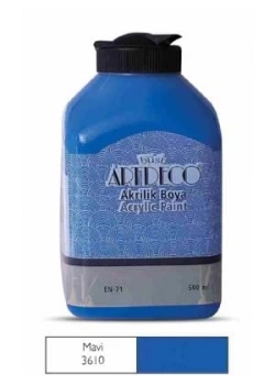 Lisans Artdeco Akrilik Boya 500 Ml Mavi Lv-Y-070L-3610