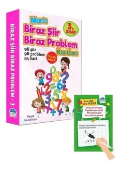 MARTI 3.SINIF BİRAZ ŞİİR BİRAZ PROBLEM KARTLARI YAZ SİL KALEMLİ