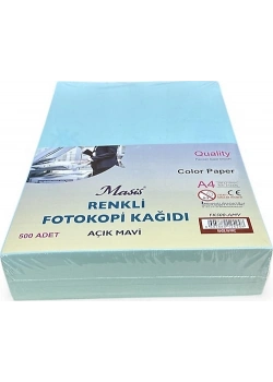 Masis Renkli Fotokopi Kağıdı Açık Mavi FK500-AMV
