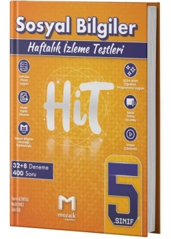 Mozaik 5.Sınıf Sosyal Bilgiler 40 Haftalık İzleme Testleri