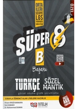 Nitelik 8.Sınıf Süper Türkçe Sözel Mantık Görsel Okuma Grafik Soru Kitabı