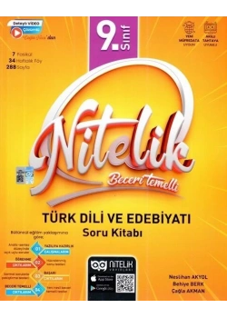Nitelik 9.Sınıf Türk Dili Edebiyatı Soru Kitabı Beceri Temelli