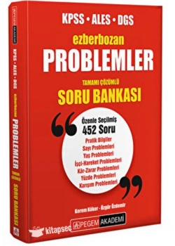 Pegem 2024 Kpss Ales Dgs Ezberbozan Problemler Çözümlü Soru Bankası