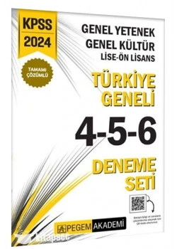 Pegem 2024 Kpss Gy Gk Lise Önlisans Türkiye Geneli 4-5-6 Deneme Seti
