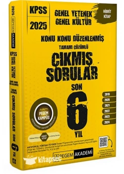 Pegem 2025 Kpss Gy Gk Son 6 Yıl Çıkmış Çözümlü Sorular