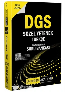 Pegem 2026 Dgs Sözel Yetenek Çözümlü Soru Bankası