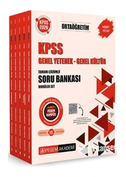 Pegem 2026 Kpss Gy Gk Çözümlü Soru Bankası 5 Li Modüler Set