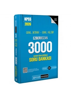 Pegem 2026 Kpss Gy Gk Ezberbozan 3000 Çözümlü Soru Bankası