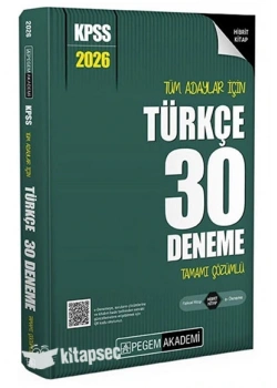 Pegem 2026 Kpss Tüm Adaylar Türkçe 30 Çözümlü Deneme