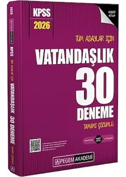 Pegem 2026 Kpss Vatandaşlık 30 Çöüzmlü Deneme
