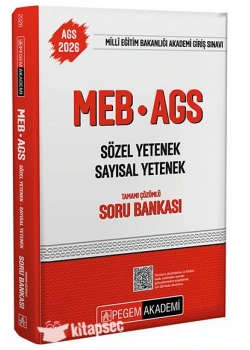 Pegem 2026 Meb Ags Sözel Sayısal Çözümlü Soru Bankası