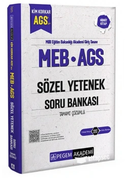 Pegem Kim Korkar Meb Ags Sözel Yetenek Soru Bankası