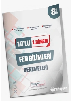 Pisagor 8.Sınıf Fen Bilimleri 10 Lu Deneme 1.Dönem