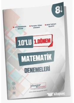 Pisagor 8.Sınıf Matematik 10 Lu Deneme 1.Dönem