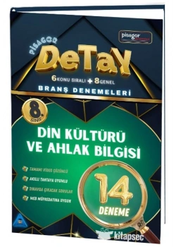 PİSAGOR DETAY 8.SINIF DİN KÜLTÜRÜ 14 DENEME ZEKA KÜPÜ
