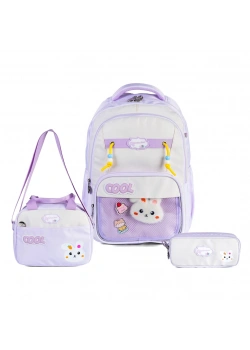 Relaxıon Cool 3`lü Set İlkokul Çantası 1810 Öz Kara