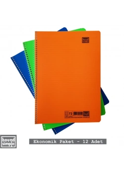 SEVİNÇ A4 BLOKNOT PP KAPAK ÇİZGİLİ 72 YAPRAK