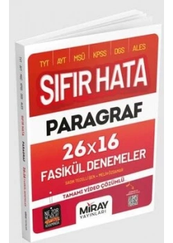 Sıfır Hata Paragraf 26X16 Fasikül Denemeler Miray Yayın