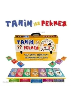 TAHİN İLE PEKMEZ OKUL ÖNC. DEĞERLER EĞİTİM SETİ 7 KİTAP VE HAREKETLİ KART POSTER TDV