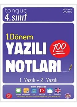 Tonguç 4.Sınıf 1.Dönem Yazılı Notları Cep Boy