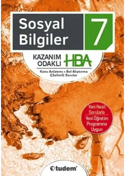 Tudem 7.Sınıf Sosyal Bilgiler Kazanım Odaklı Hba