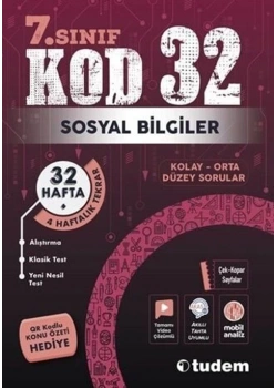TUDEM 7.SINIF SOSYAL BİLGİLER KOD 32 SORU BANKASI