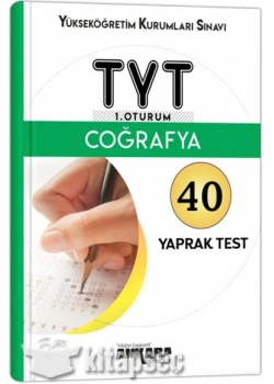 Tyt Coğrafya 40 Yaprak Test 1.Oturum Ankara Yayın