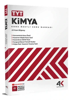 Tyt Kimya Konu Özetli Soru Bankası 4 K Yayınları