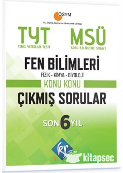 Tyt Msü Fen Bilimleri Son 6 Yıl Konu Konu Çıkmış Sorular Kr Akademi