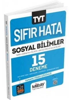 Tyt Sıfır Hata Sosyal Bilimler 15 Deneme Miray Yayın