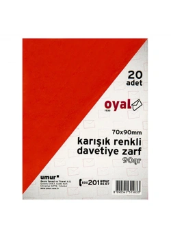 Umur Oyal Renkli Zarf 70*90 Mm