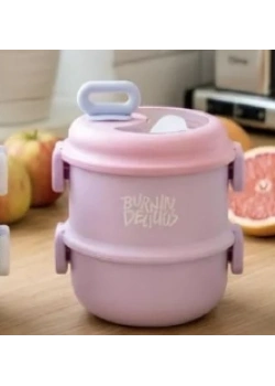 Vagon Life 860 ml İki Katlı Beslenme Kutusu Vgn-12168 Pembe