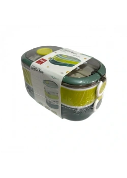 Vagon Life 900 ml Beslenme Kutusu İki Katlı VGN-6729 Yeşil