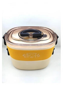 Vagon Life İki Katlı Çelik Beslenme Kutusu BL10403-2S Sarı