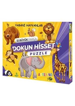 Yabani Hayvanlar Dokun Hisset 12 Parça Puzzle Artenıno
