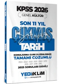 YEDİİKLİM 2026 KPSS GK TARİH 11 YIL ÇIKMIŞ SORULAR
