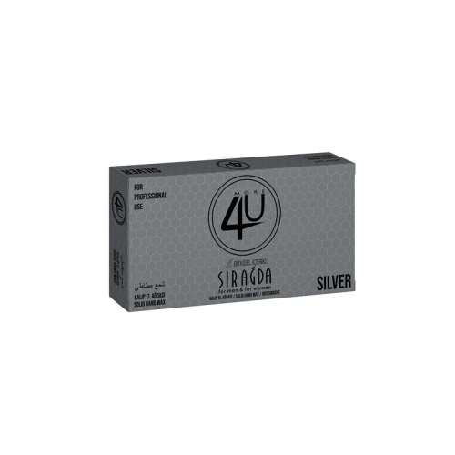 4u Bitkisel Kalıp Sir Ağda Silver ( Gümüş ) 400 ml