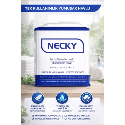 Necky Tek Kullanımlık Havlu (Tekli Paket) 100lü