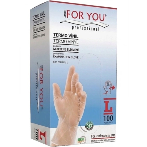 Tek Kullanımlık Termo Vinil Eldiven 100lü (L)
