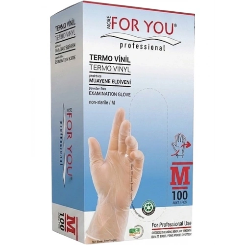 Tek Kullanımlık Termo Vinil Eldiven 100lü (M)