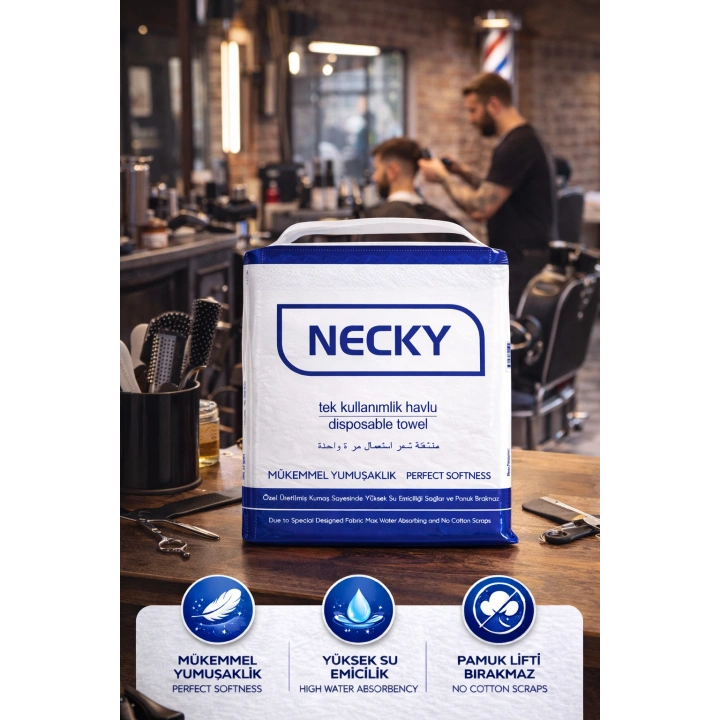 Necky Tek Kullanımlık Havlu (Tekli Paket) 100lü