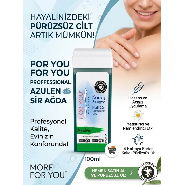 More For You Bitkisel Kartuş Sir Ağda Azulen ( Yeşil ) 100 ml