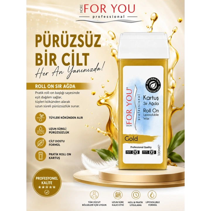 More For You Bitkisel Kartuş Sir Ağda Gold ( Altın ) 100 ml