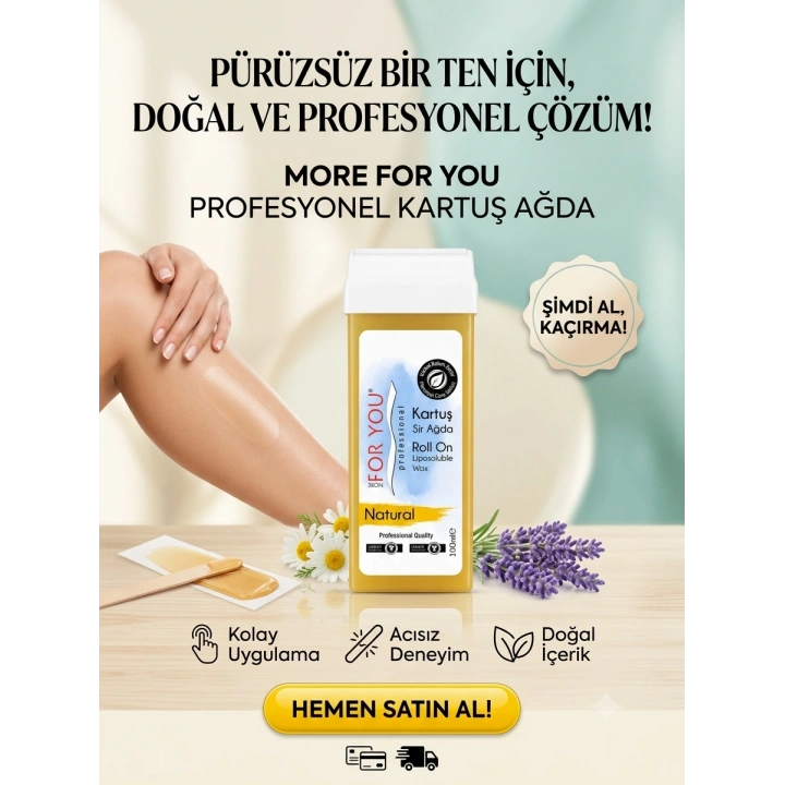 More For You Bitkisel Kartuş Sir Ağda Naturel ( Sarı) 100 ml