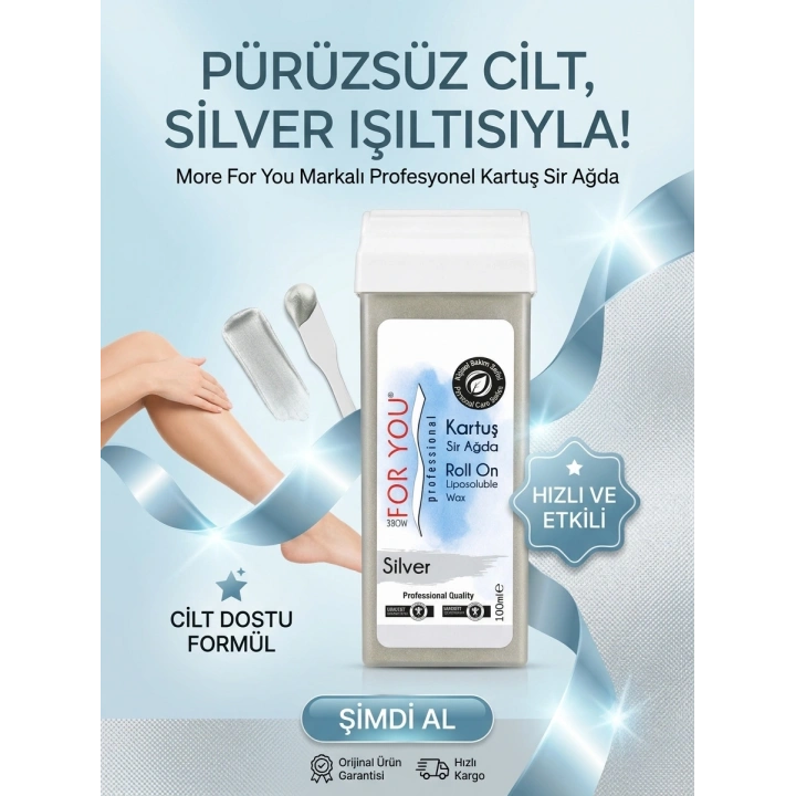 More For You Bitkisel Kartuş Sir Ağda Silver ( Gümüş ) 100 ml
