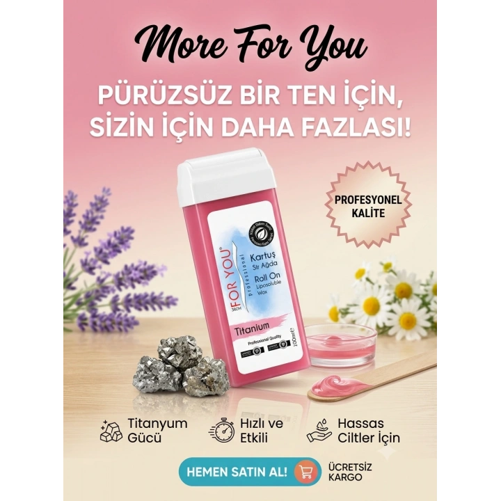 More For You Bitkisel Kartuş Sir Ağda Titantum ( Pembe ) 100 ml