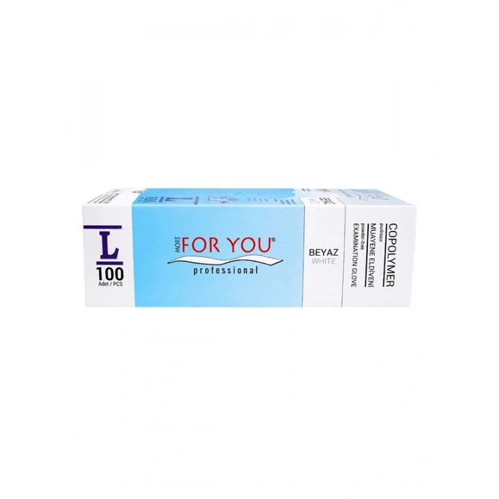 Tek Kullanımlık Copolymer Eldiven 100lü Beyaz (L)