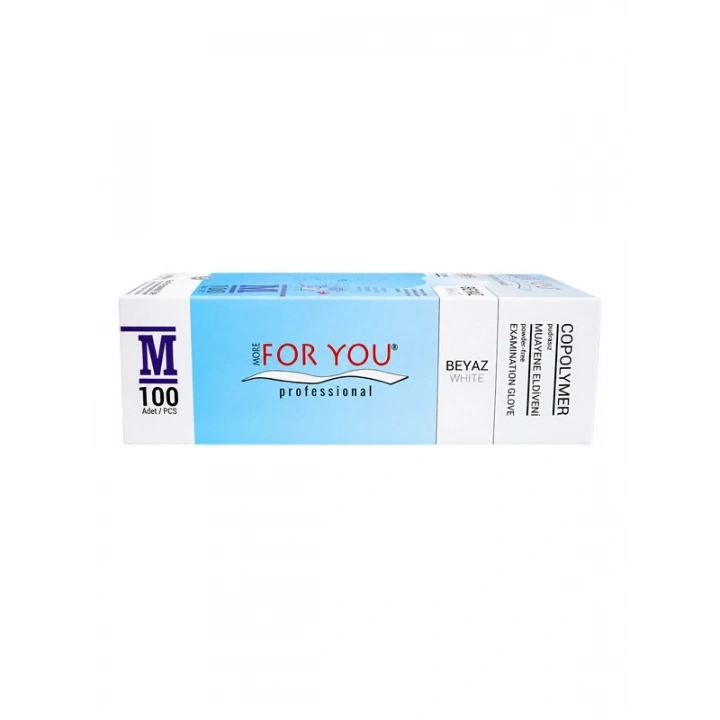 Tek Kullanımlık Copolymer Eldiven 100lü Beyaz (M)